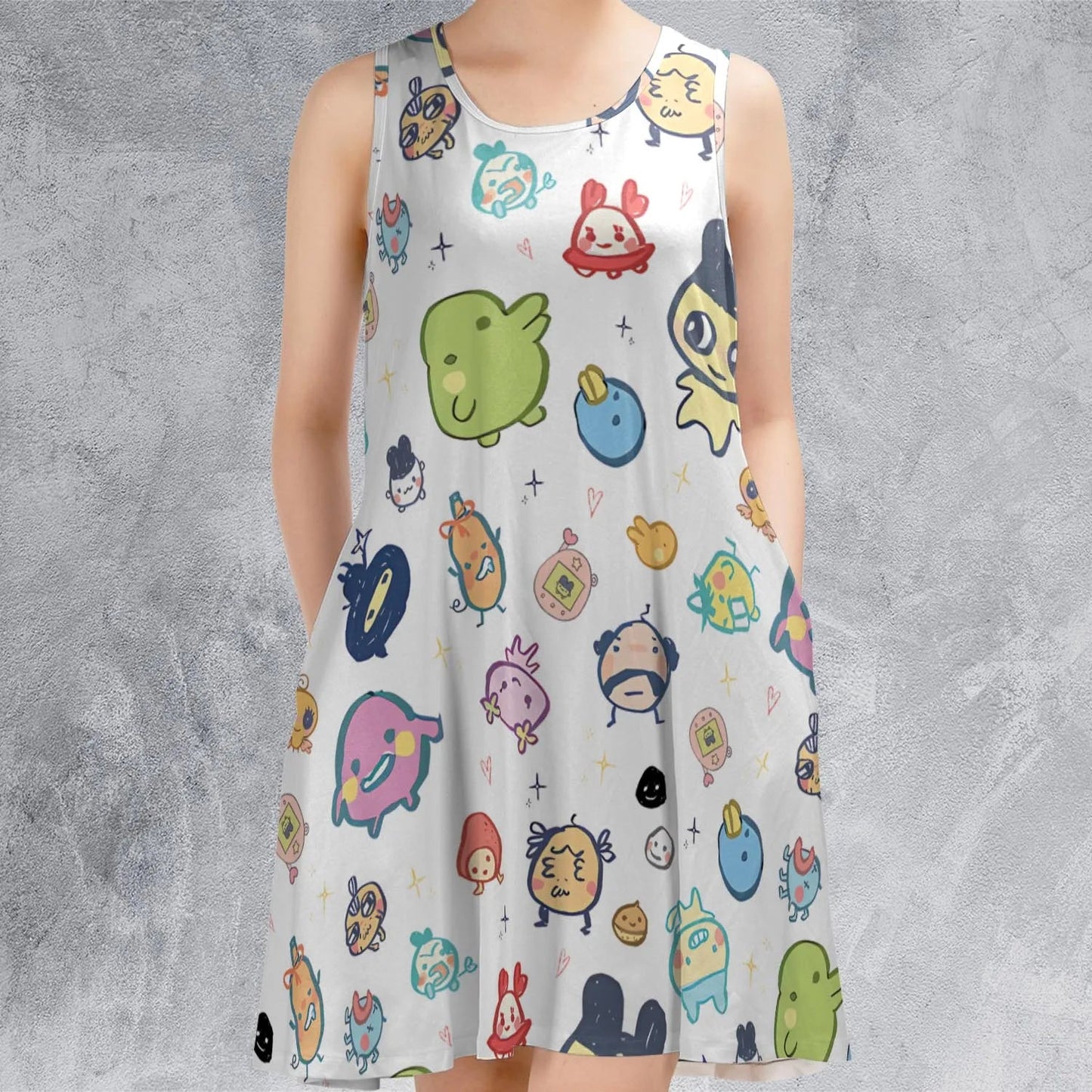 Casual Sleeveless Dress - AUZFFMRN