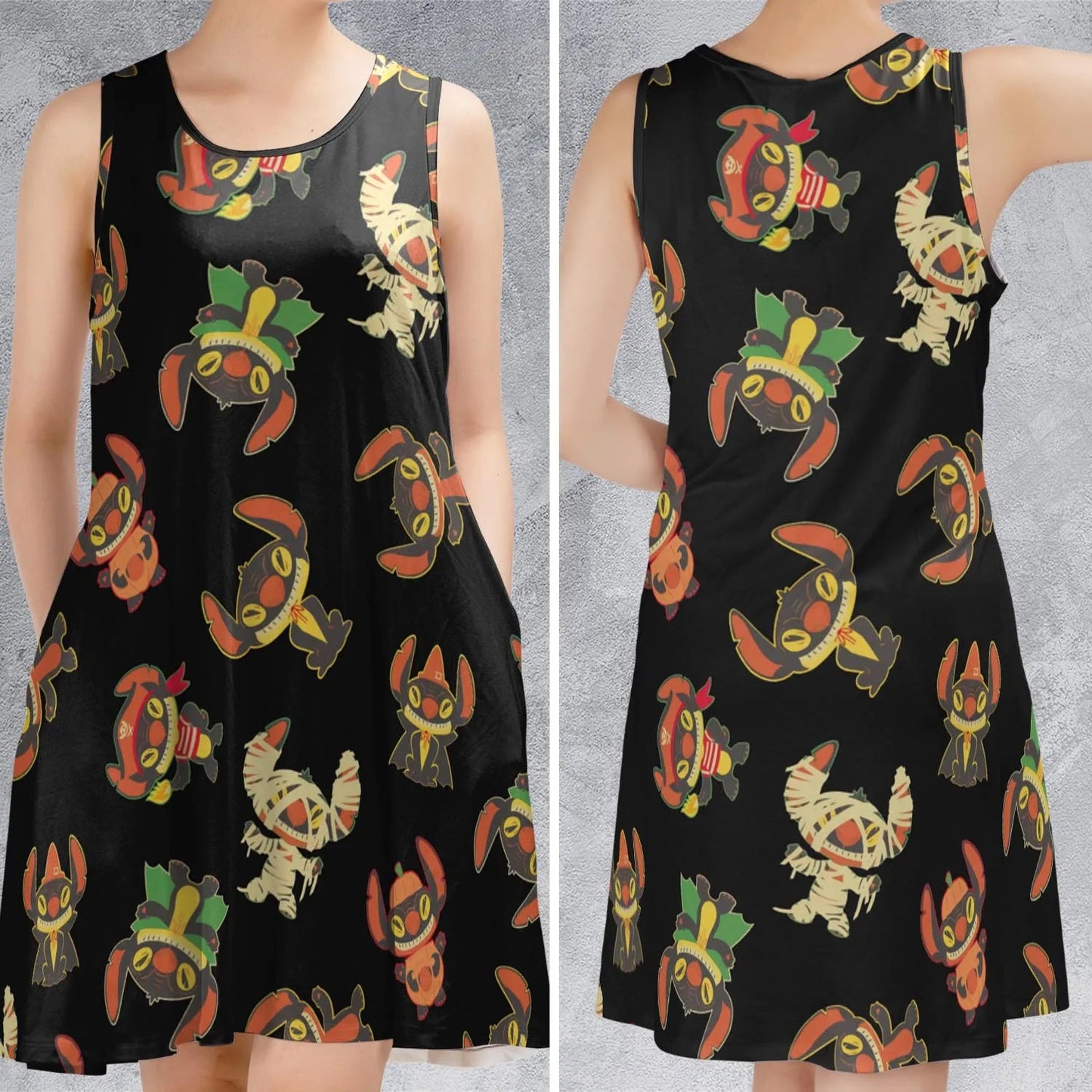Casual Sleeveless Dress - V3FT2RER