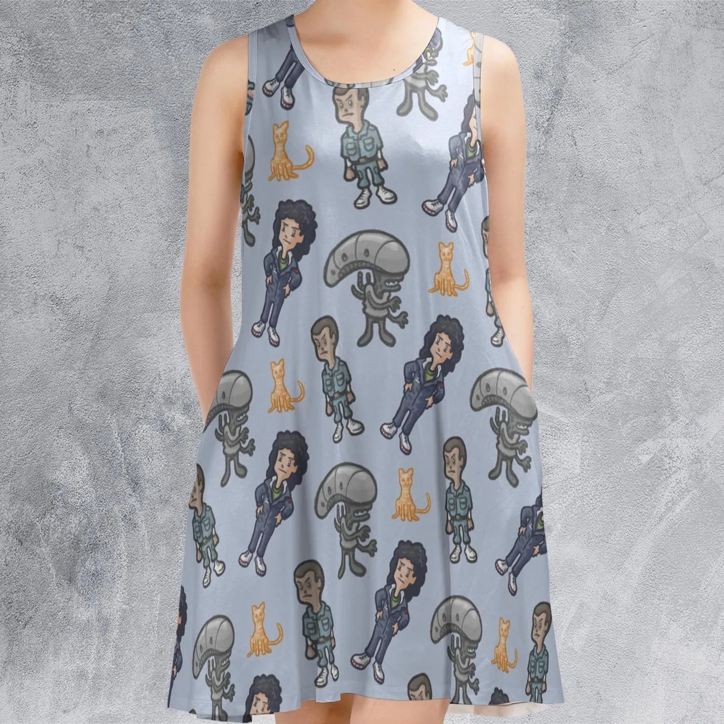 Casual Sleeveless Dress - H4MS21BK