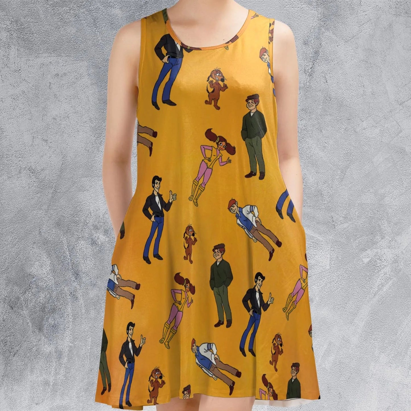 Casual Sleeveless Dress - HJXBWTHV