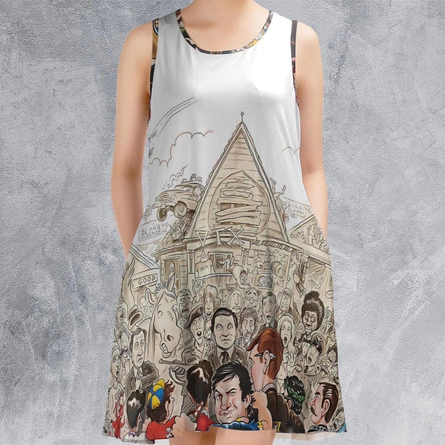 Casual Sleeveless Dress - 8BWDYBJF