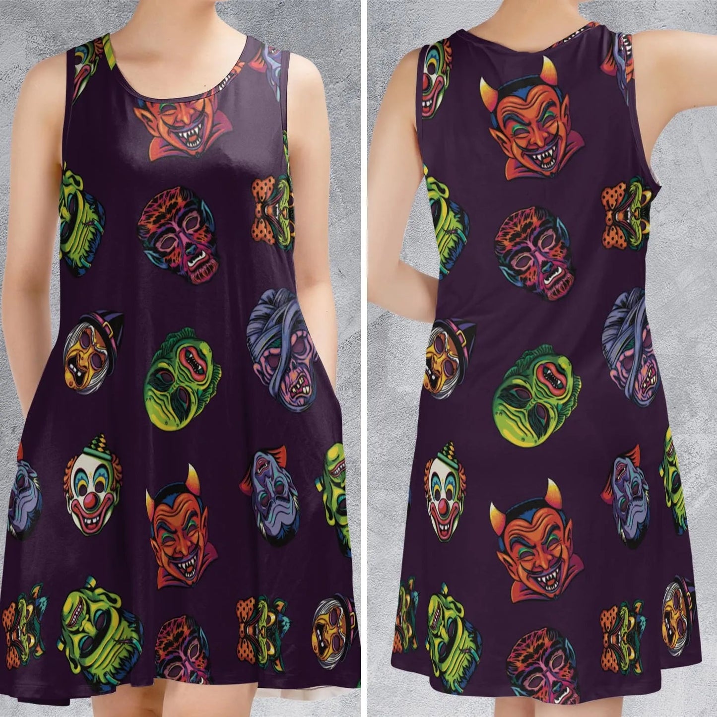 Casual Sleeveless Dress - TEYW4EDM