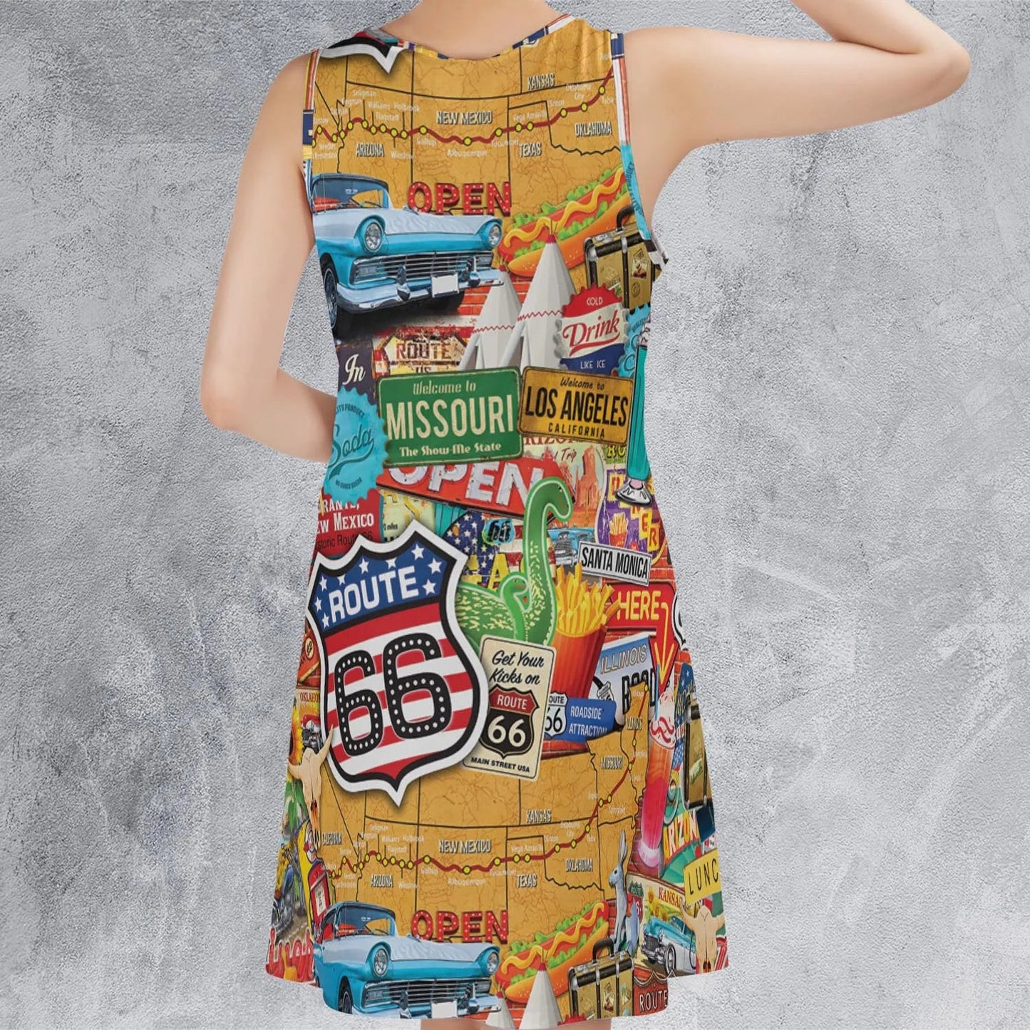 Casual Sleeveless Dress - 99B3F8PV