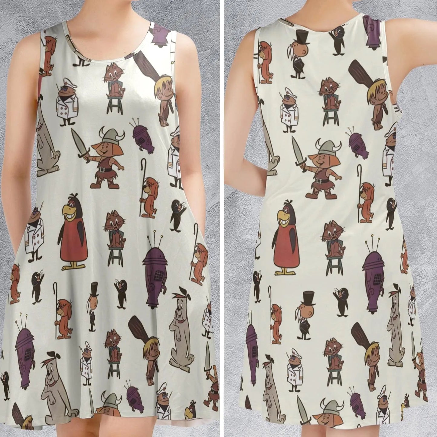 Casual Sleeveless Dress - HDWE5J1Y