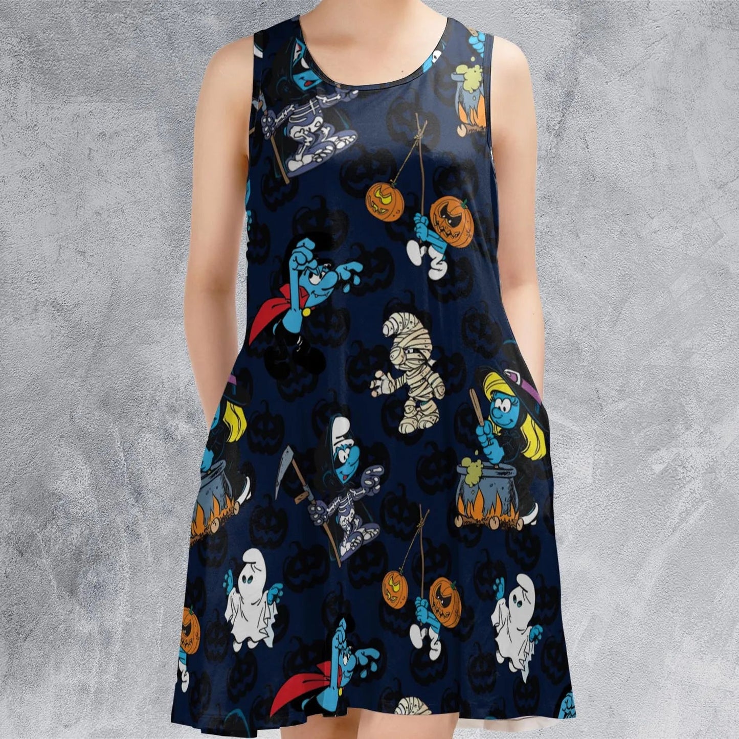 Casual Sleeveless Dress - 7P1UPT8C