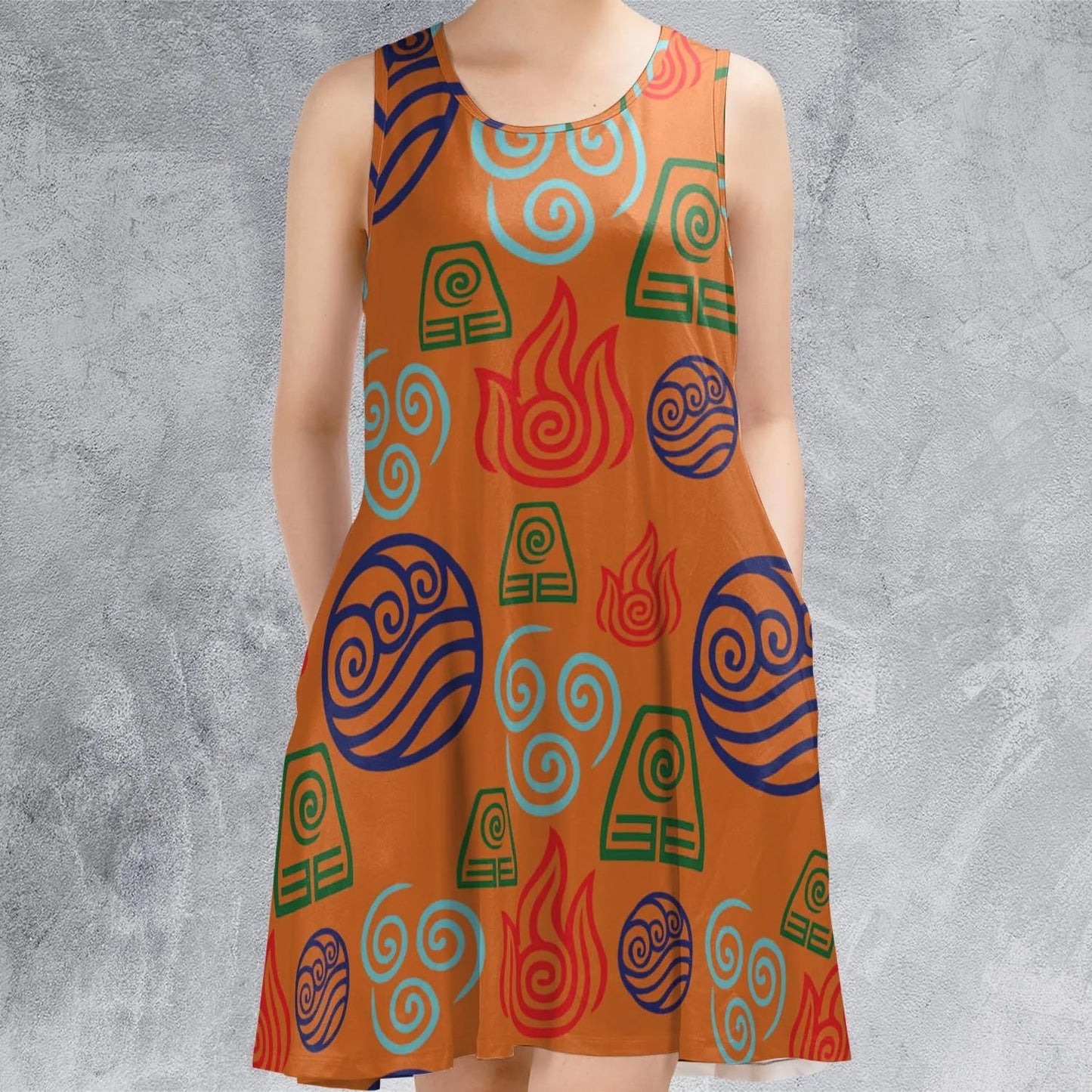 Casual Sleeveless Dress - 5TFVVPYR