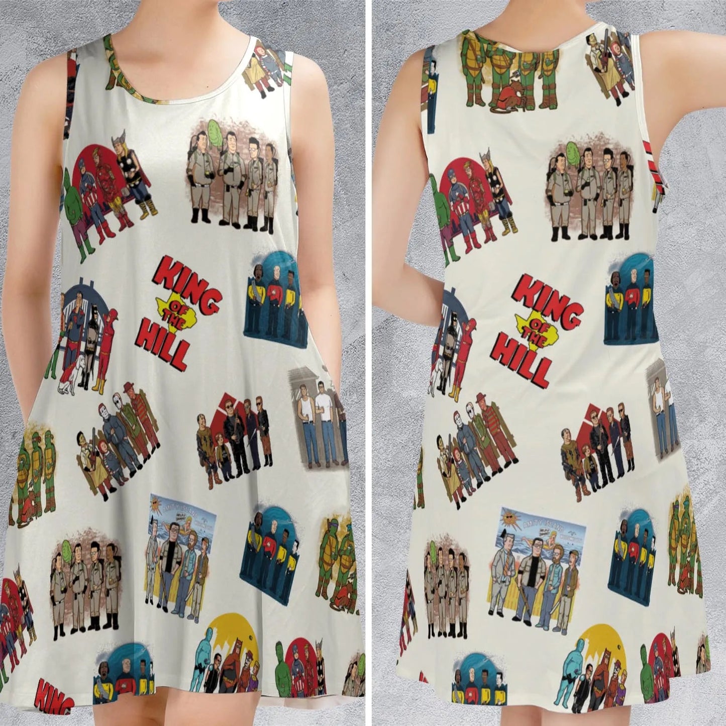 Casual Sleeveless Dress - VPU3RB2S