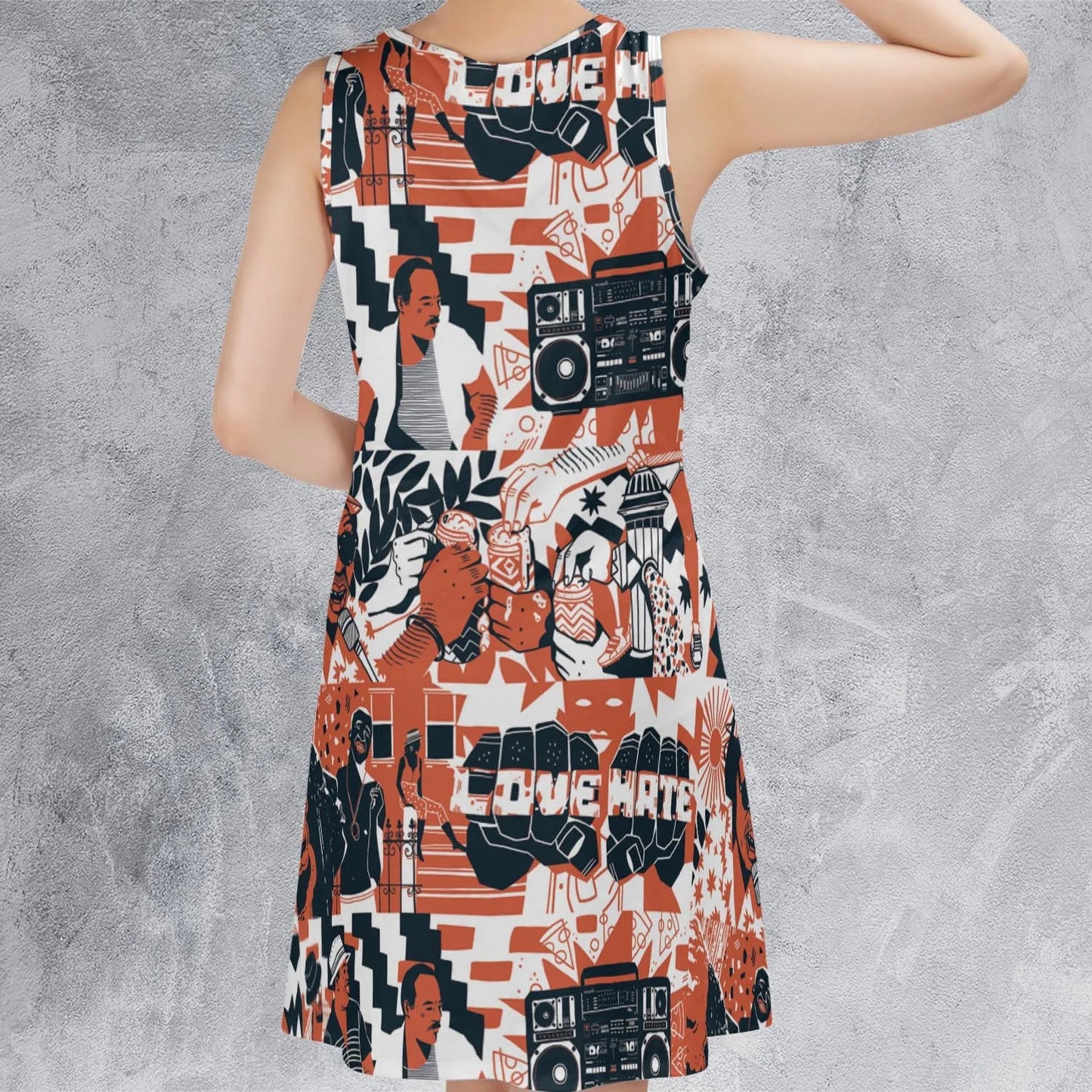 Casual Sleeveless Dress - US3LW1BK