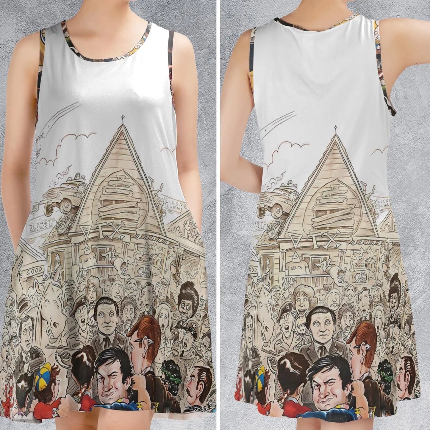 Casual Sleeveless Dress - 8BWDYBJF