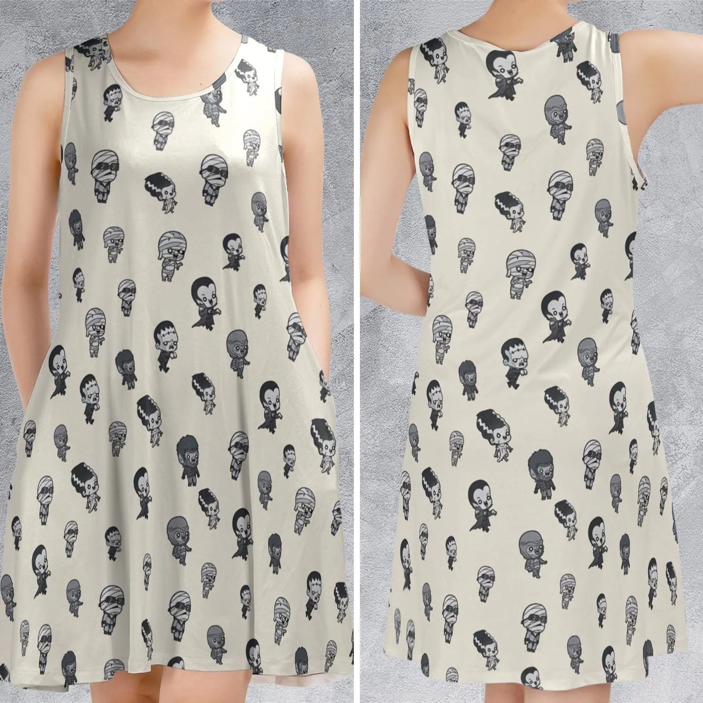 Casual Sleeveless Dress - 3W7LXSL1