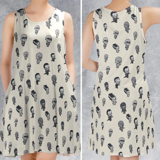Casual Sleeveless Dress - 3W7LXSL1