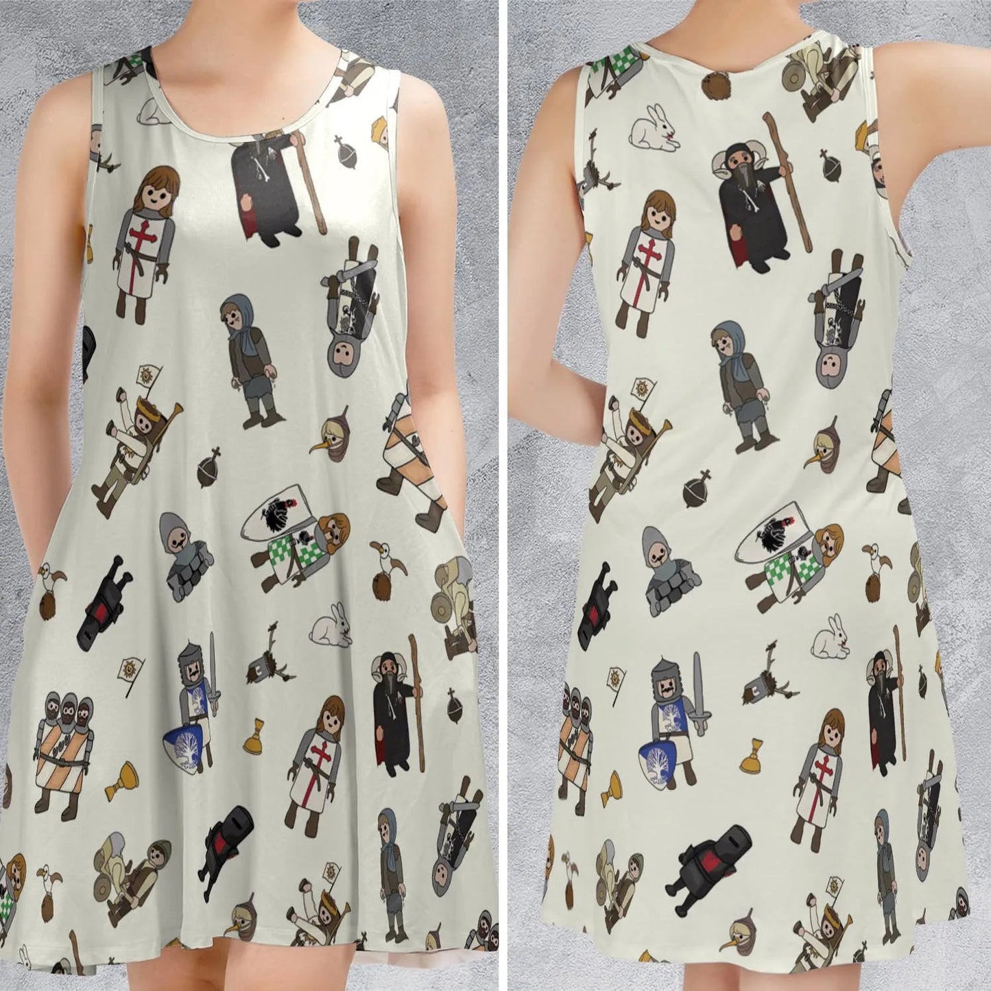 Casual Sleeveless Dress - LU83RFYV