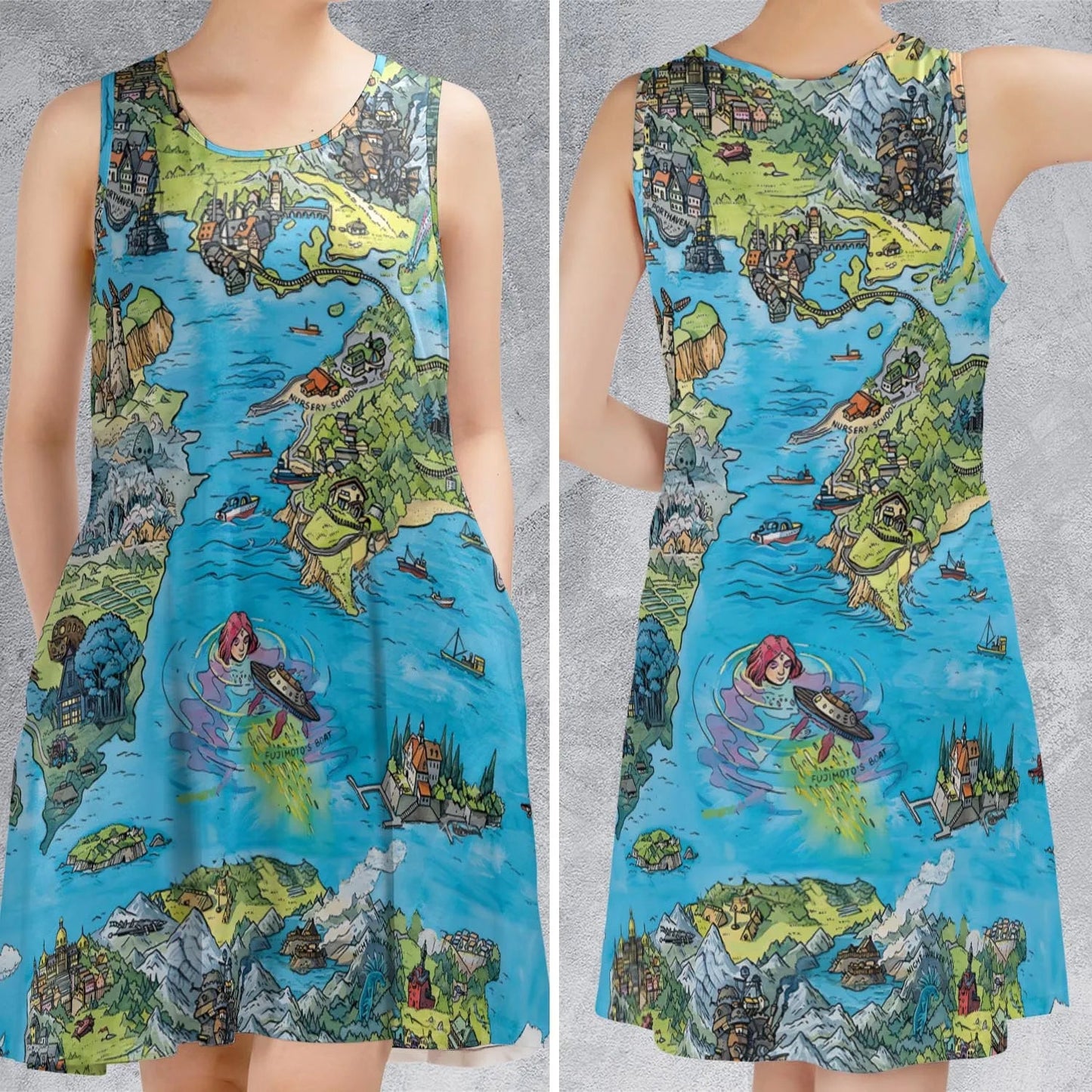 Casual Sleeveless Dress - H3YALPN3