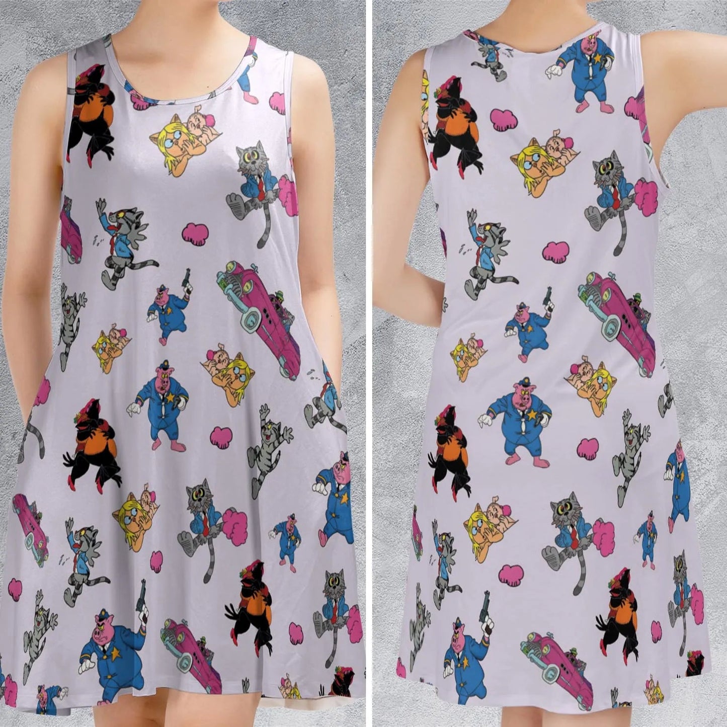 Casual Sleeveless Dress - 4HPDQYZN