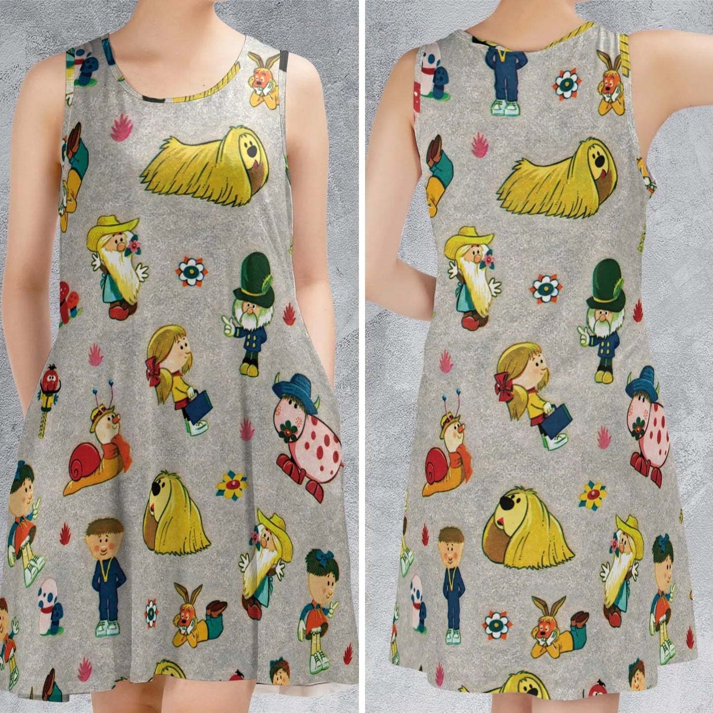 Casual Sleeveless Dress - L62G83N9