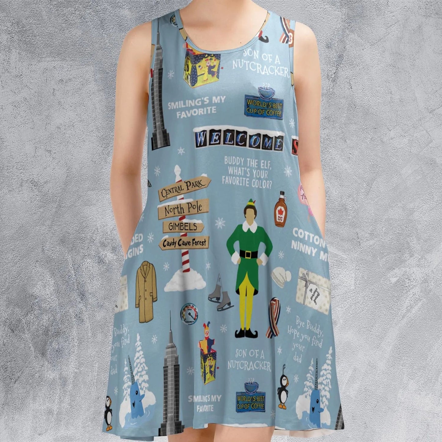 Casual Sleeveless Dress - WYLA1ZBX