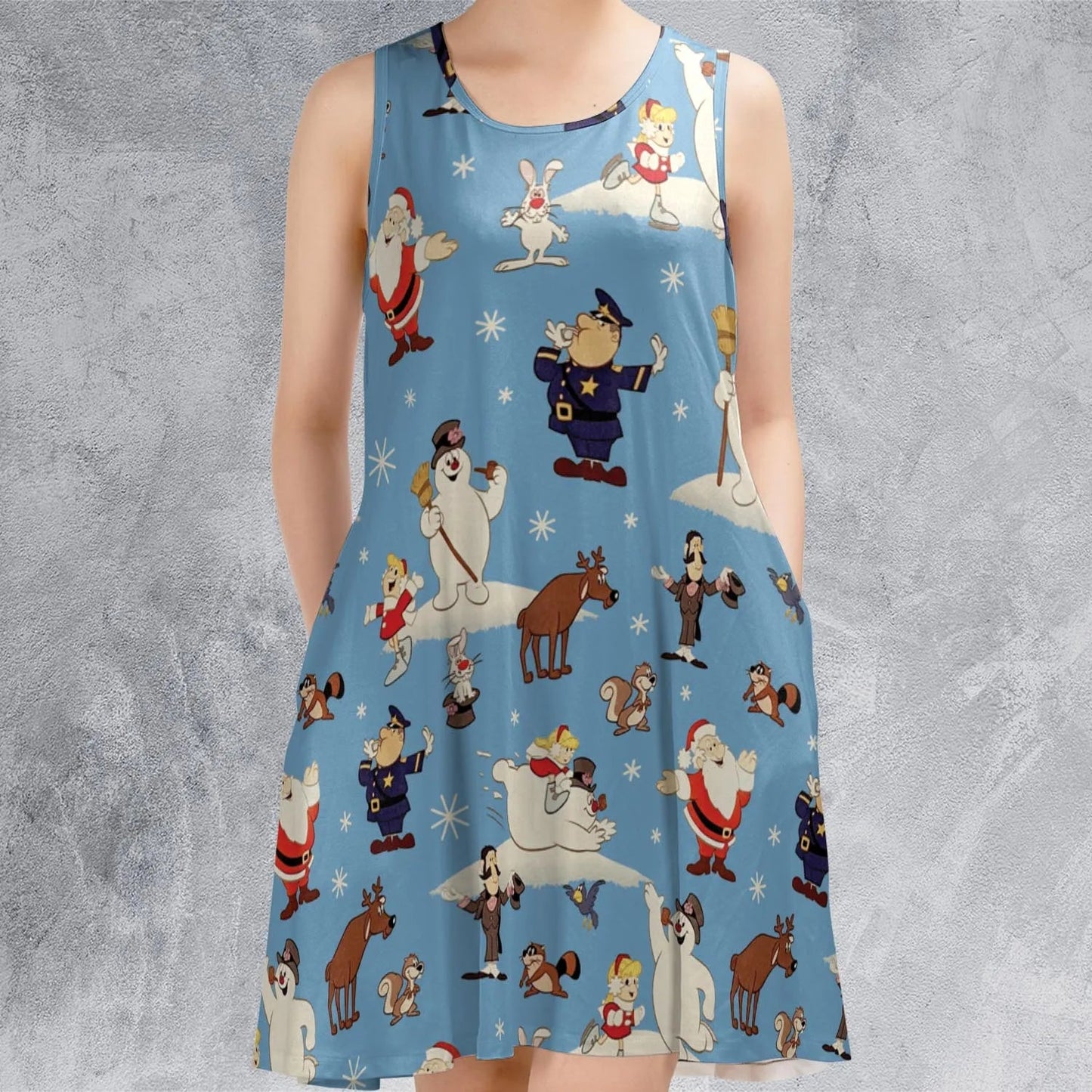 Casual Sleeveless Dress - EBLHWG4U