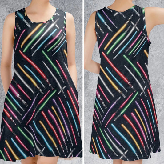 Casual Sleeveless Dress - 1Y1T5VGY