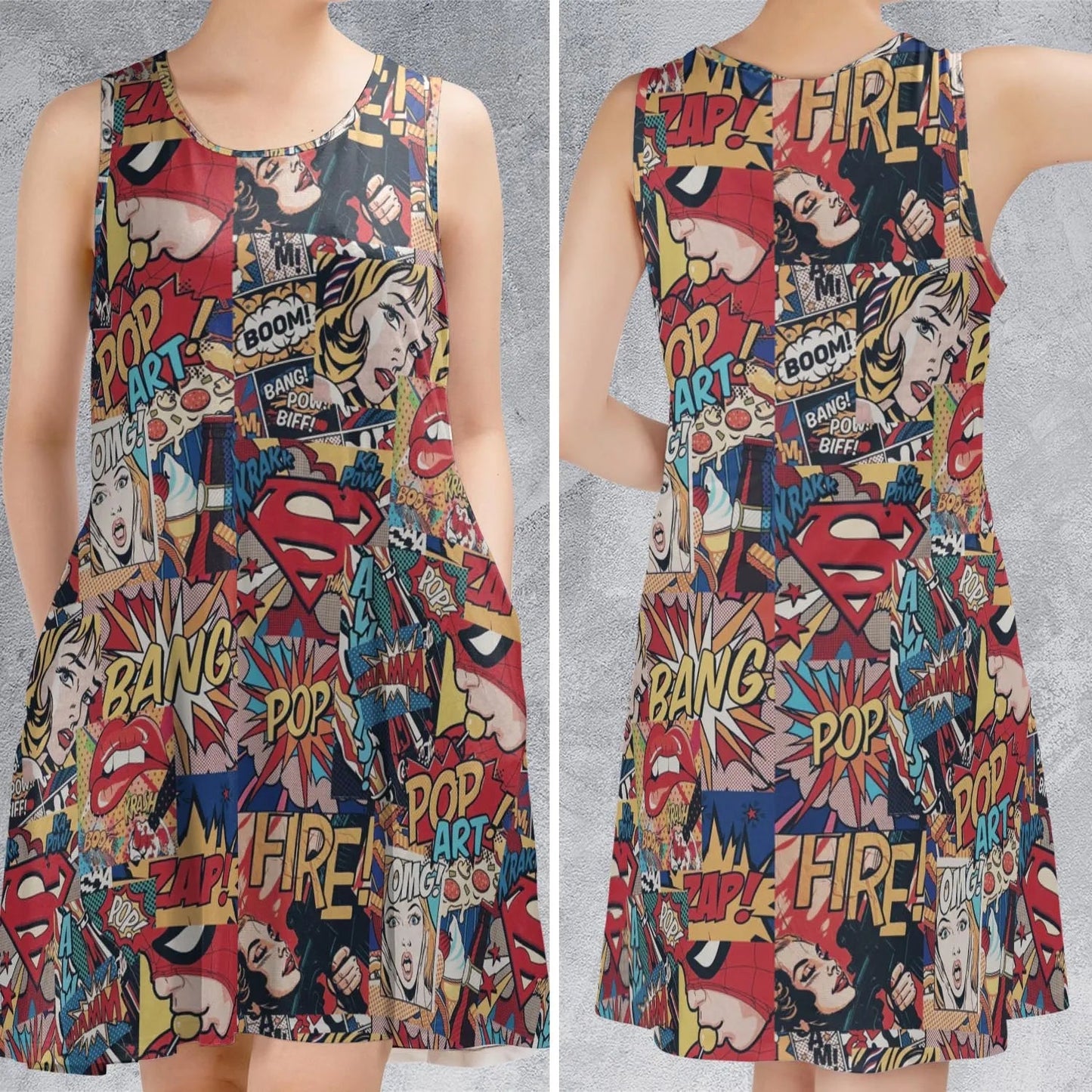 Casual Sleeveless Dress - BGFBVWBQ