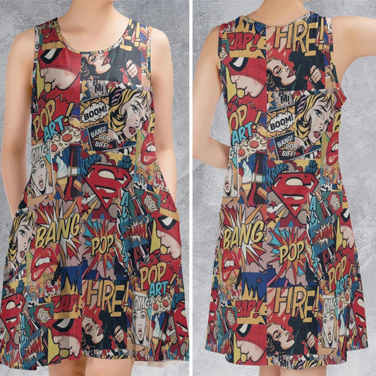 Casual Sleeveless Dress - BGFBVWBQ