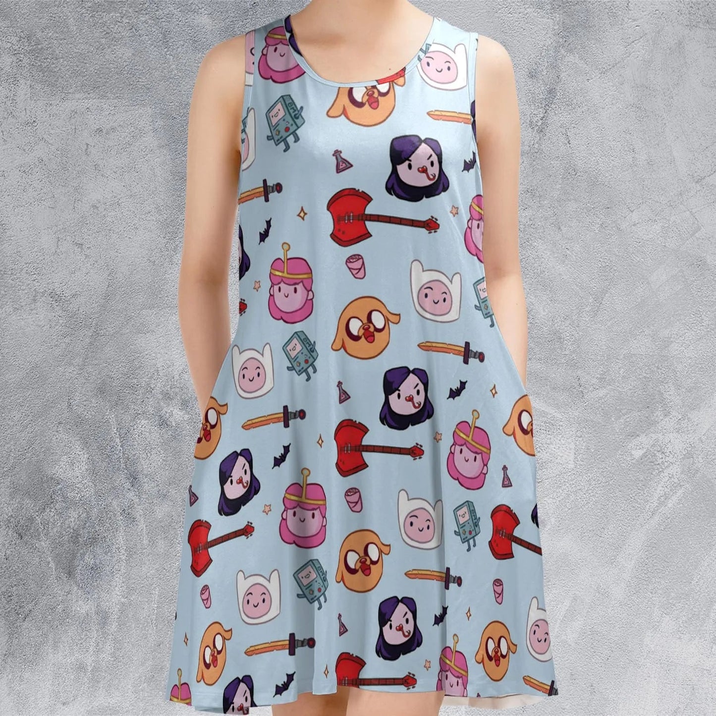 Casual Sleeveless Dress - TS9HC3MD