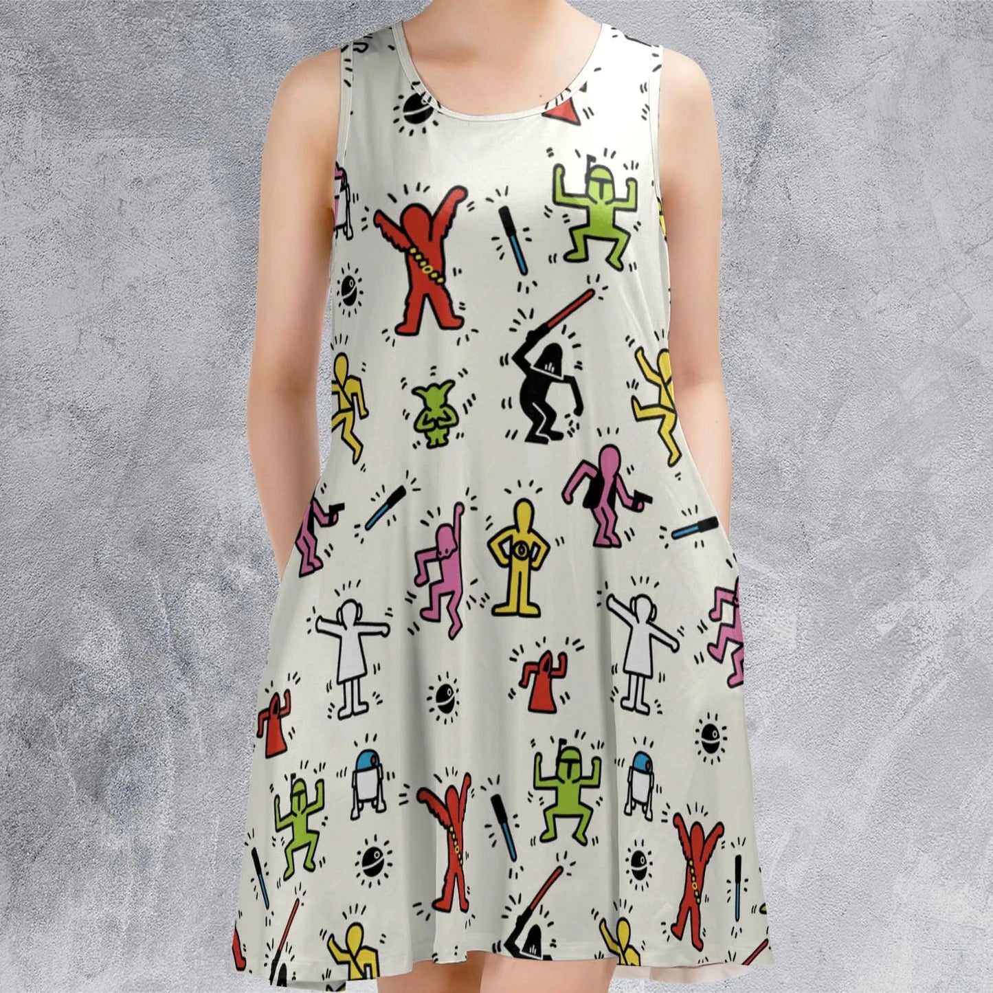 Casual Sleeveless Dress - VCF9JPTE