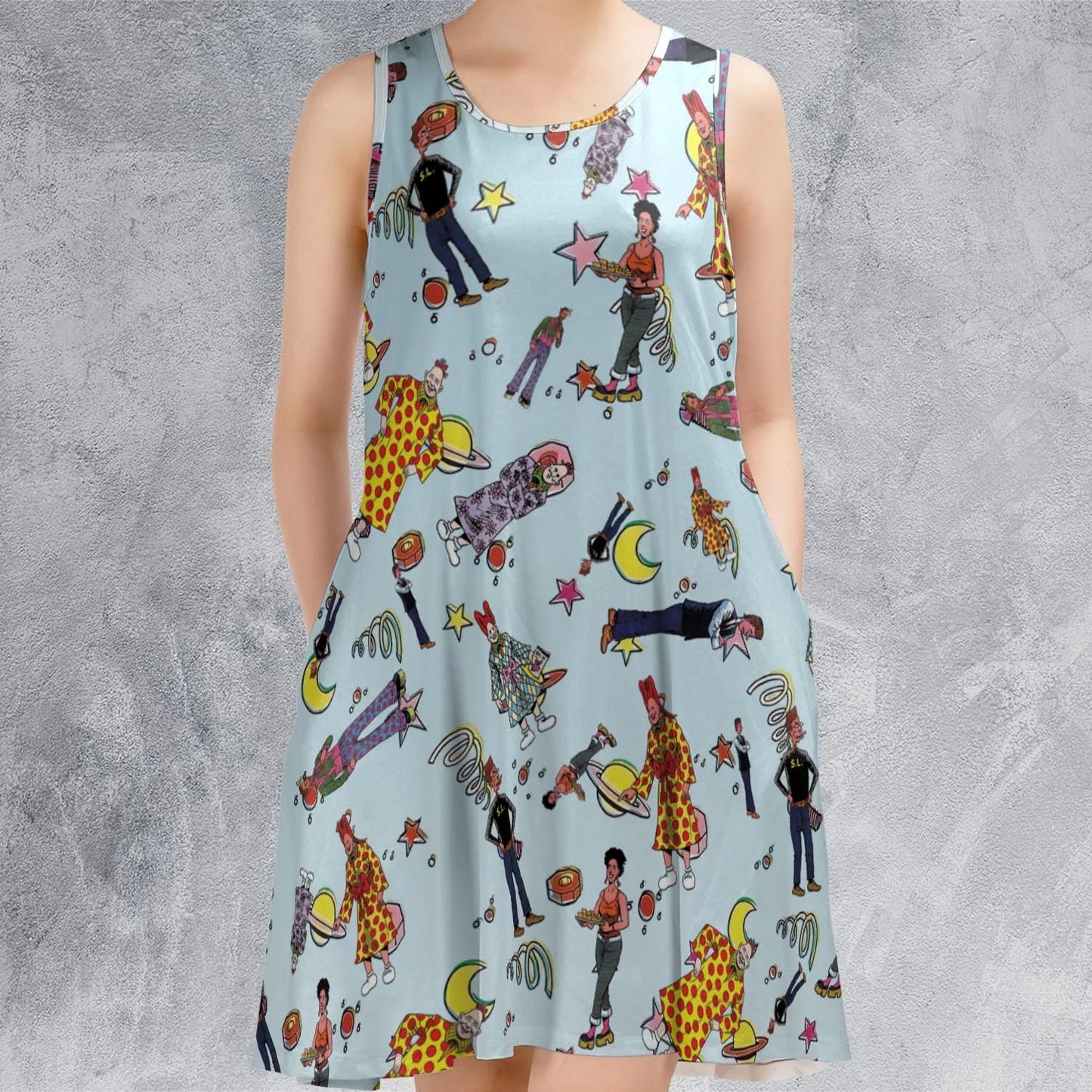 Casual Sleeveless Dress - RSPU2ZSE