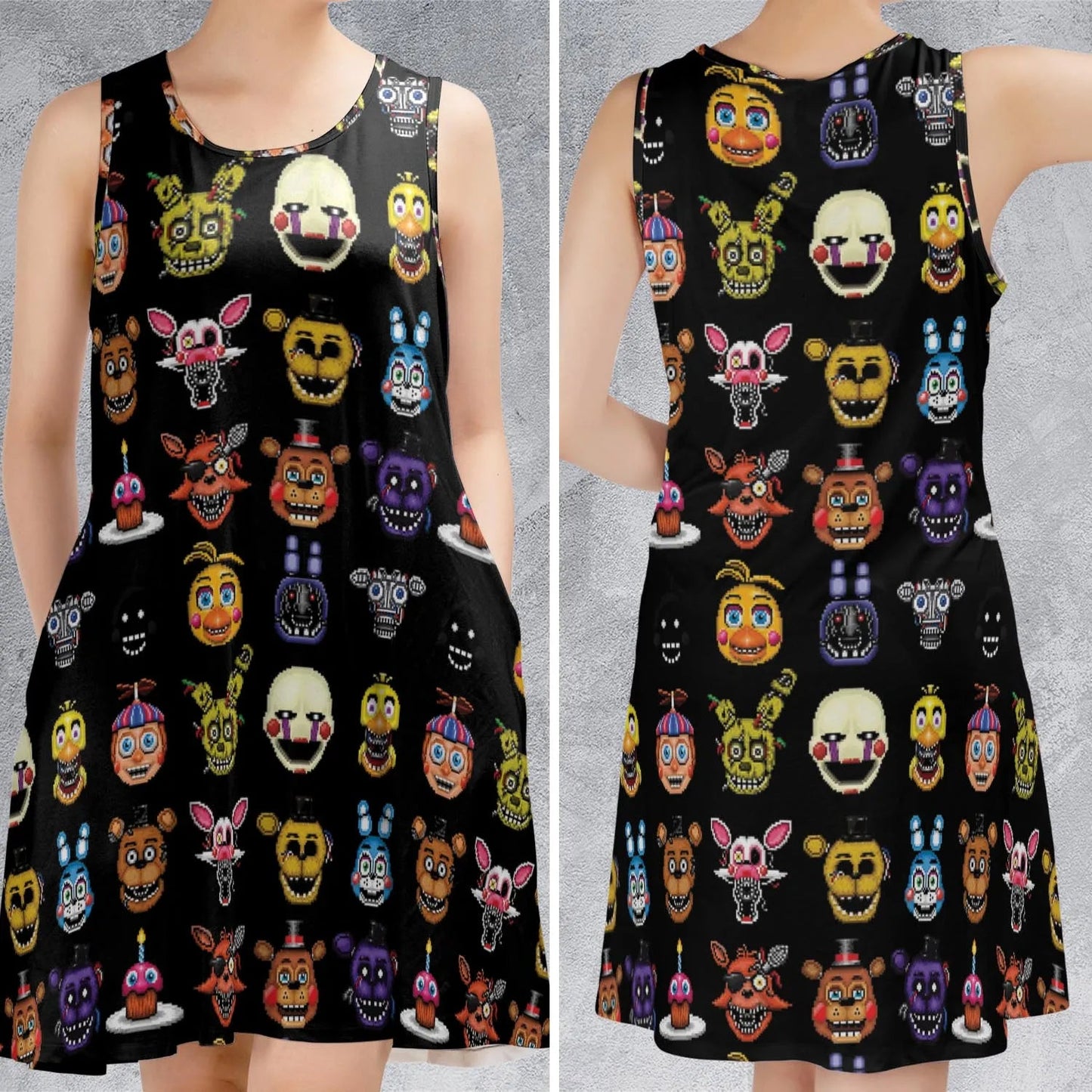 Casual Sleeveless Dress - YYN89VM5