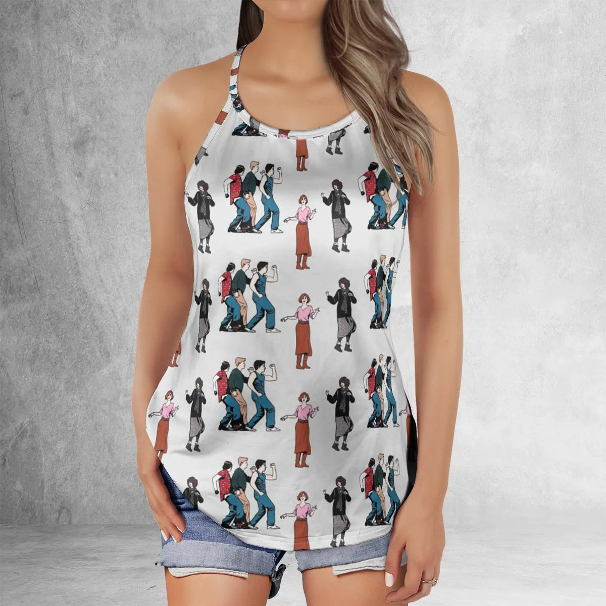 Lattice Back Tank Top - 33W4CYCD