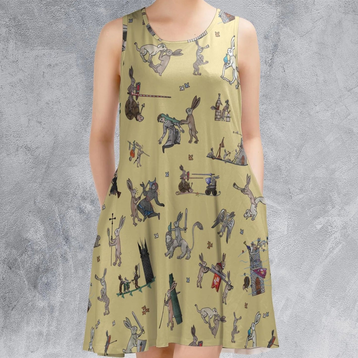 Casual Sleeveless Dress - 4Y8FSYUH