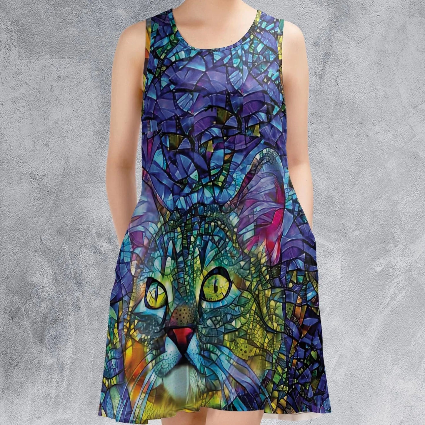 Casual Sleeveless Dress - JRAGS1ZC