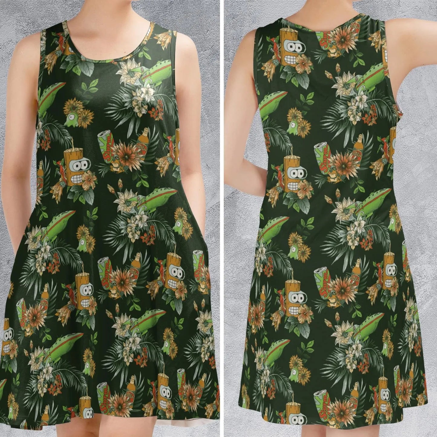 Casual Sleeveless Dress - P7SVGX9S