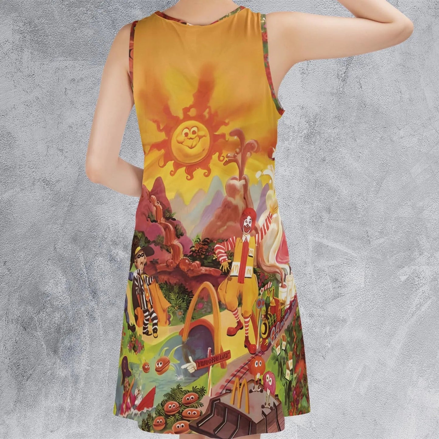 Casual Sleeveless Dress - 7FG6T1YD