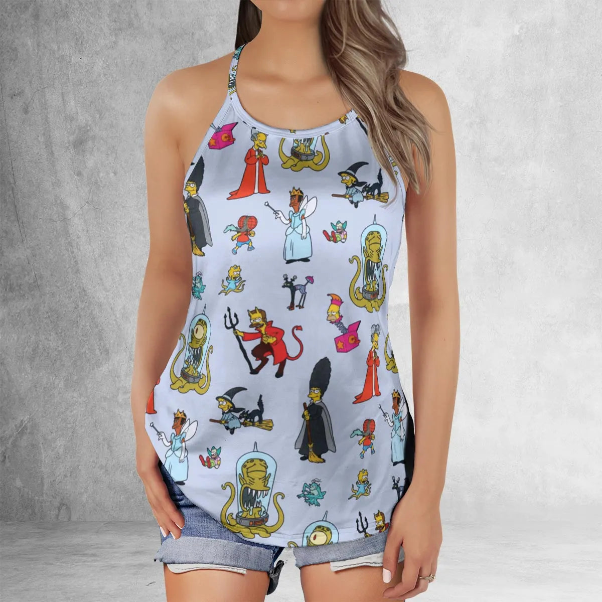 Lattice Back Tank Top - NHYMPJM3
