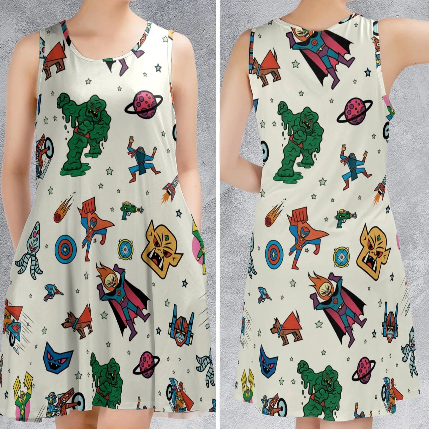 Casual Sleeveless Dress - YQAT5HZQ