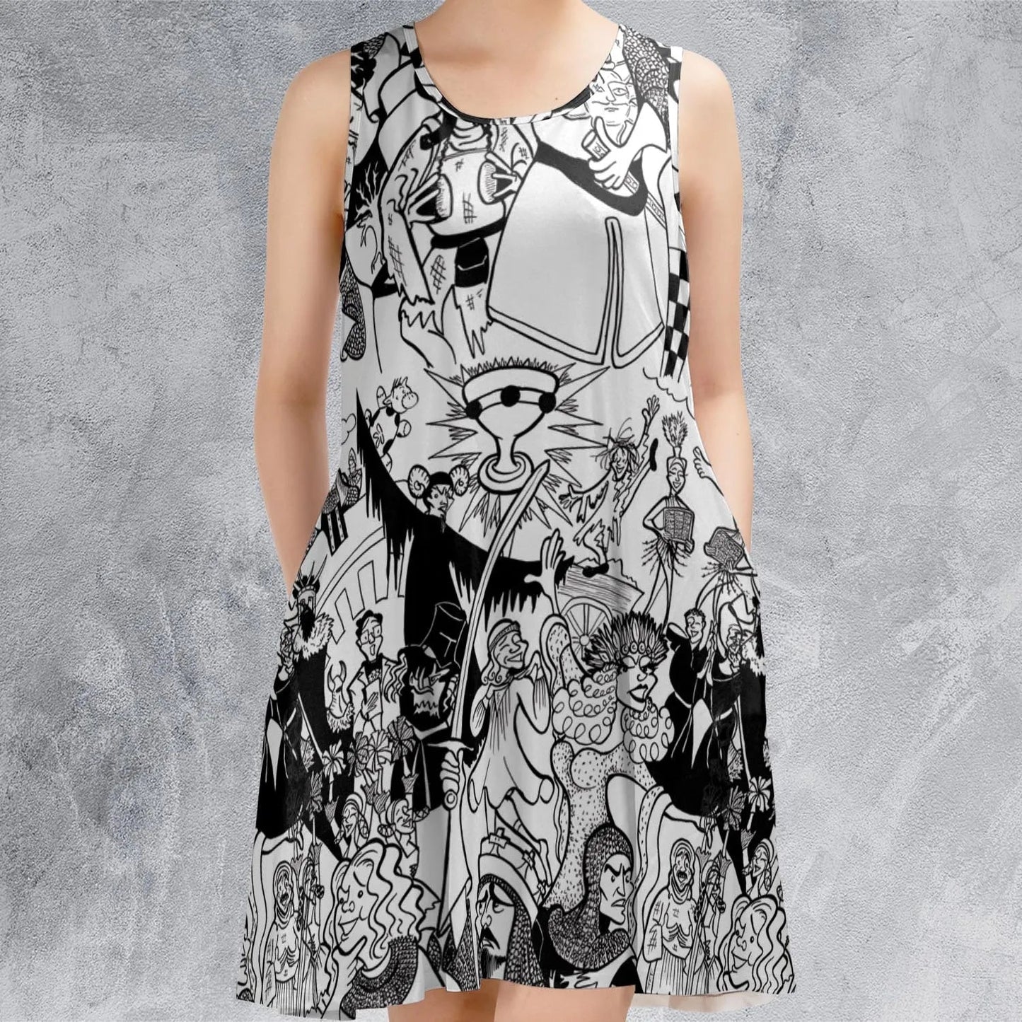 Casual Sleeveless Dress - YPFN25BQ