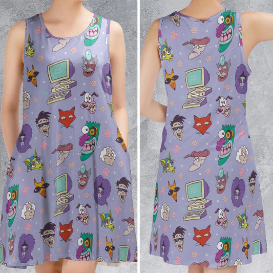 Casual Sleeveless Dress - 2CFQ58VS