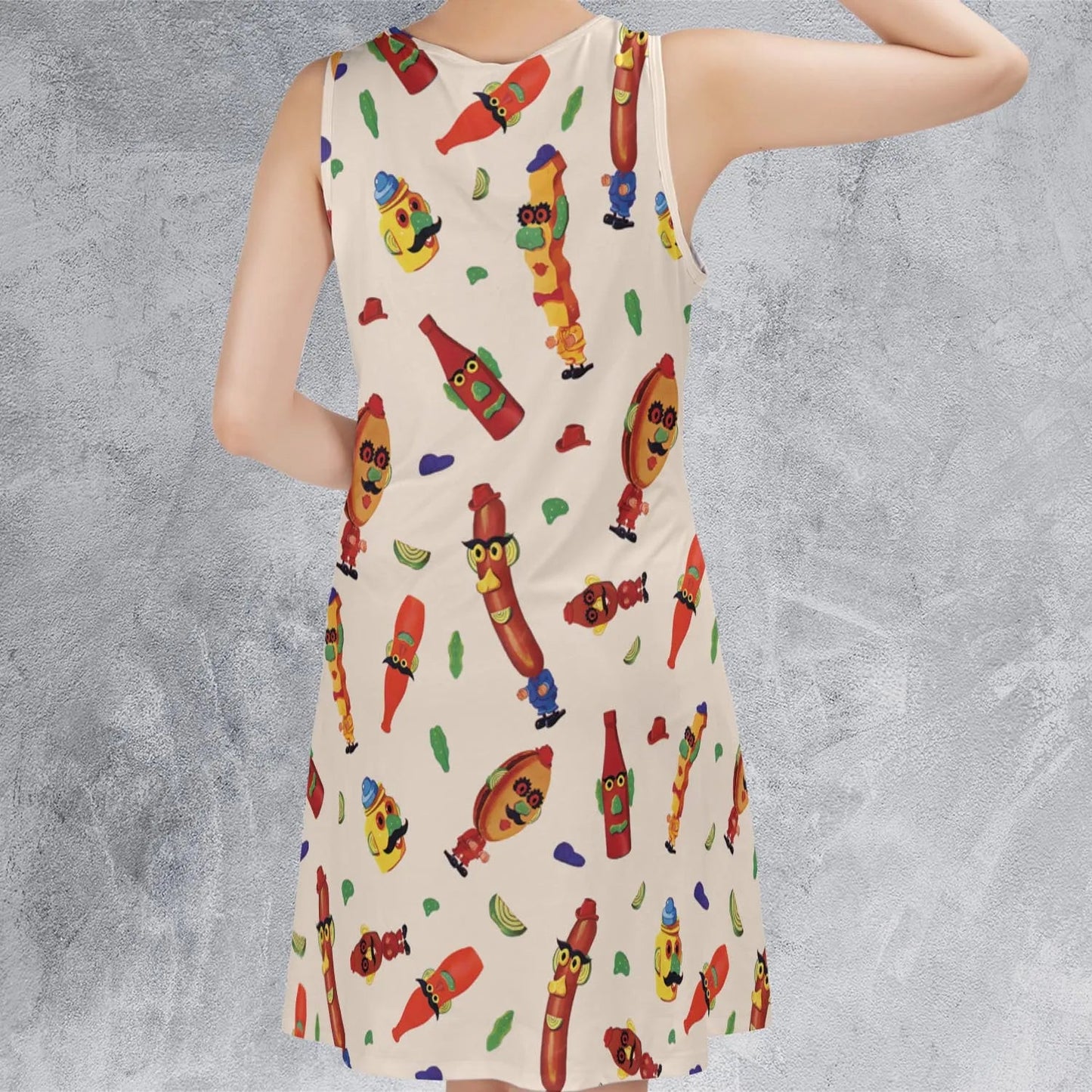 Casual Sleeveless Dress - PDWP627G
