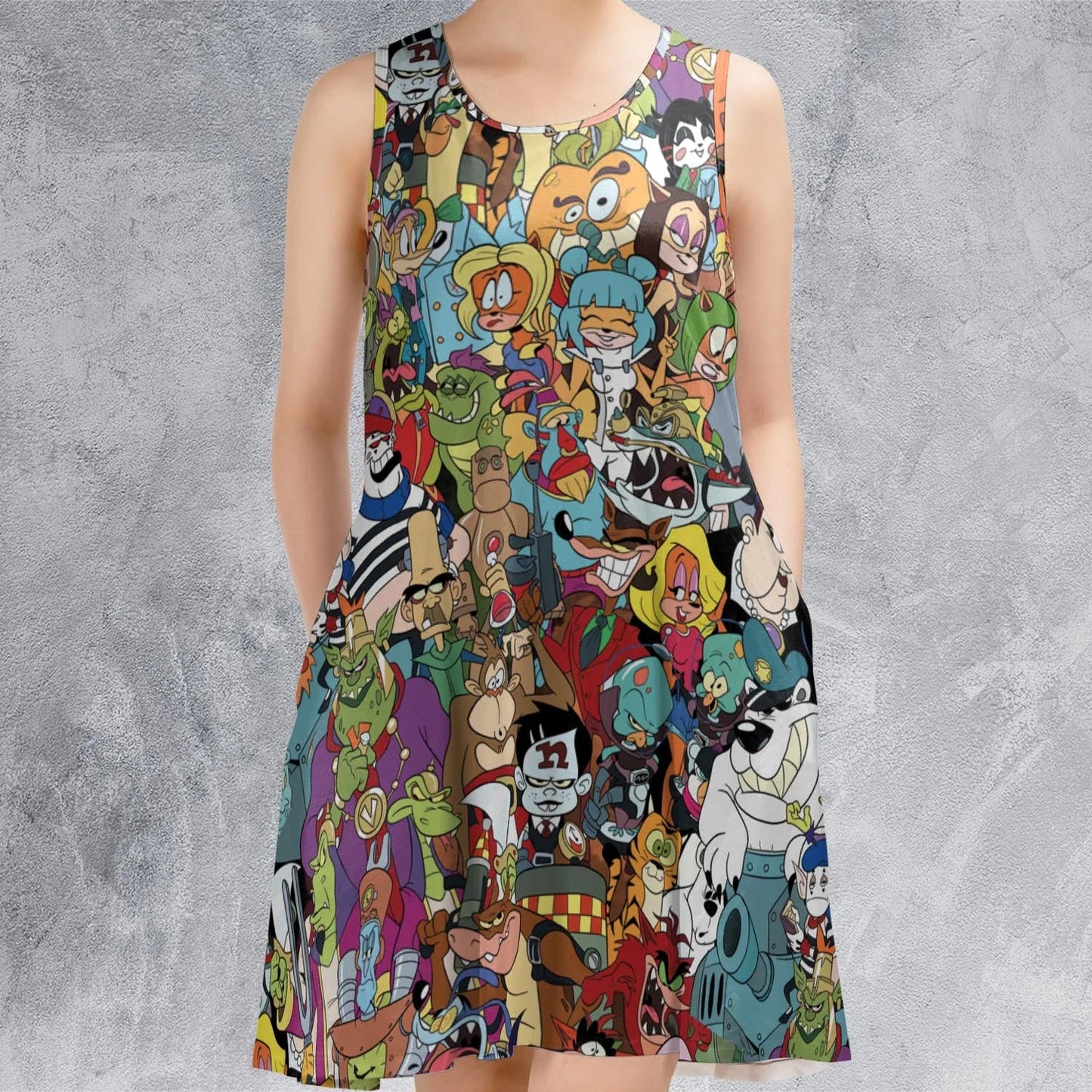 Casual Sleeveless Dress - T6H5MLK9