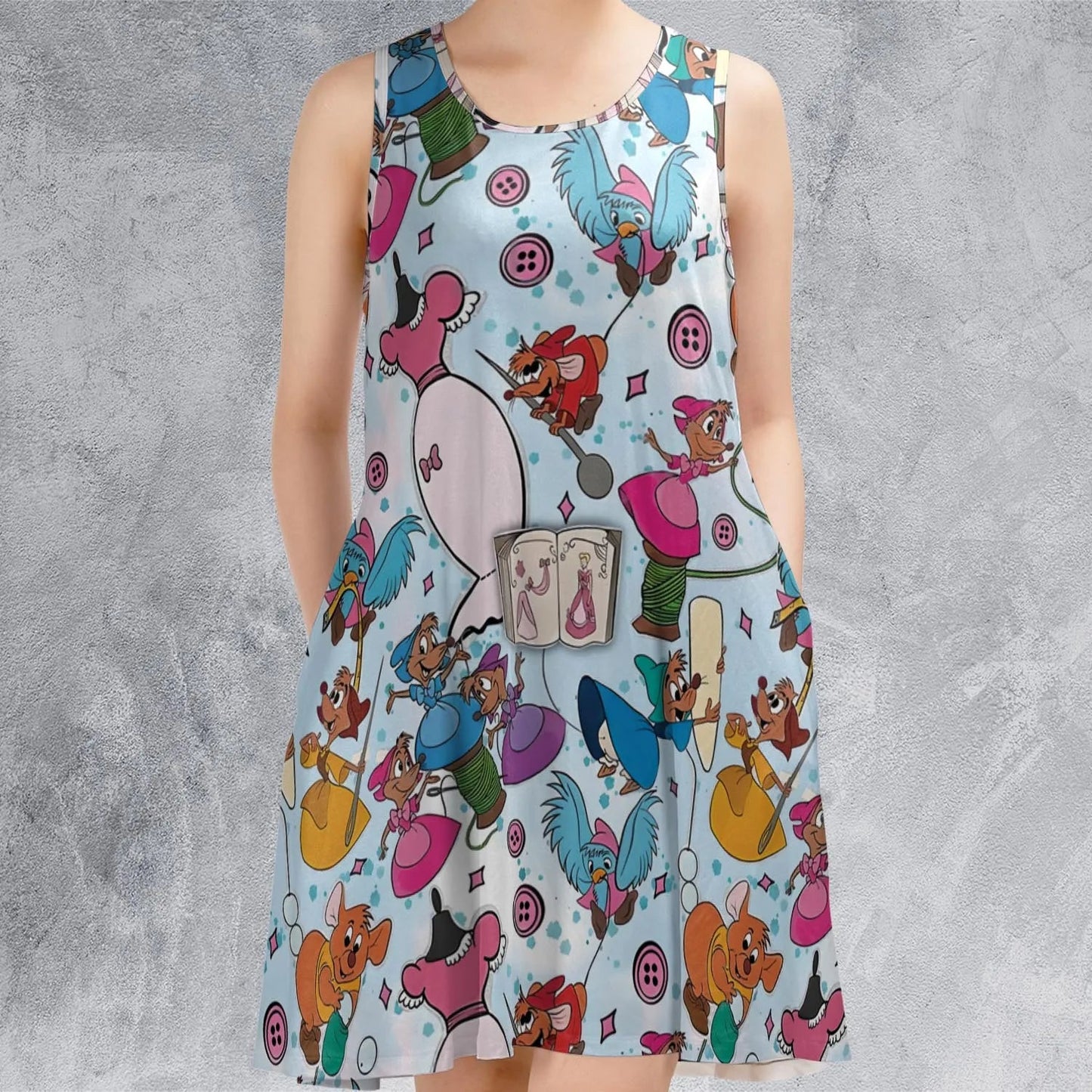 Casual Sleeveless Dress - KKNLD1C9
