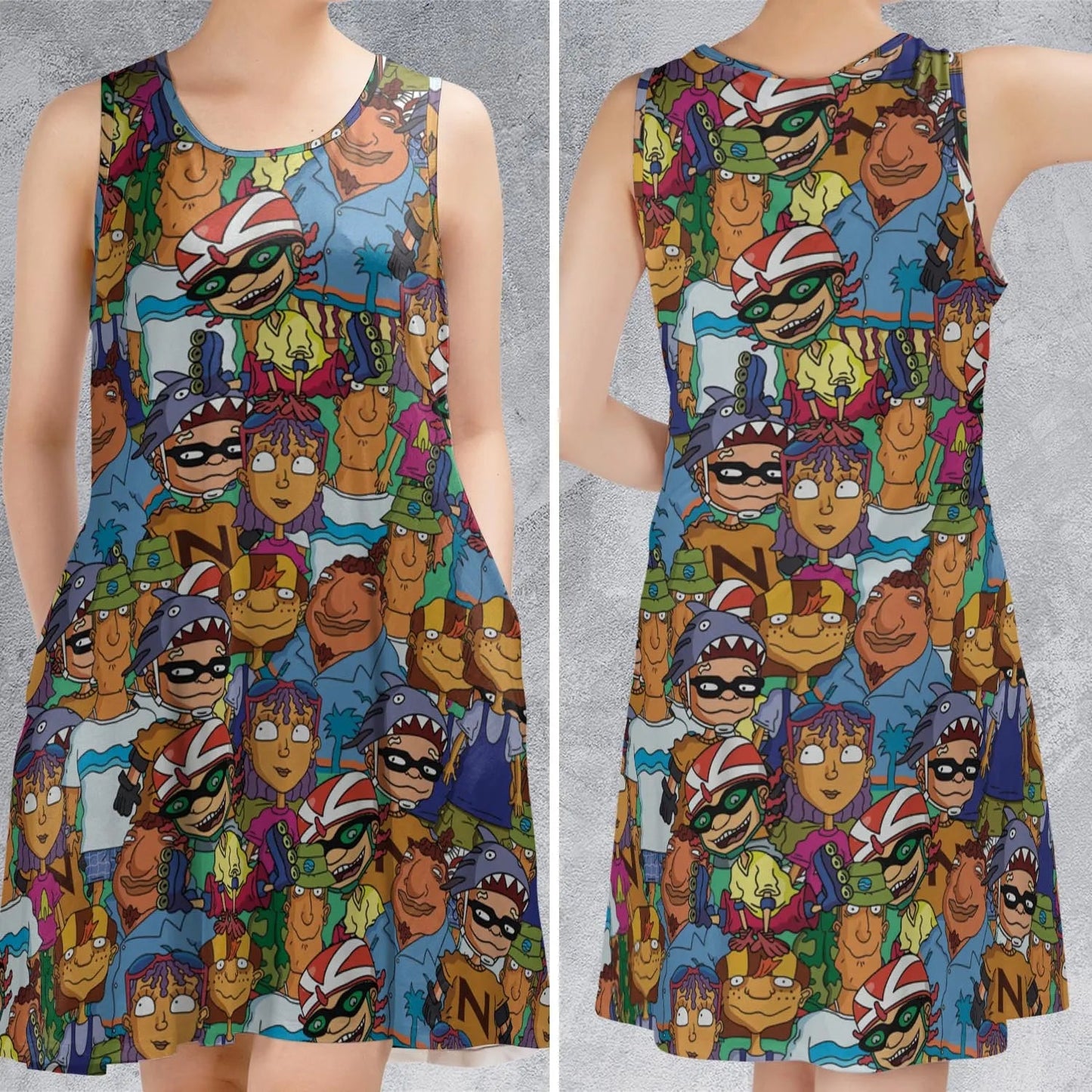 Casual Sleeveless Dress - 8M9GWZGH