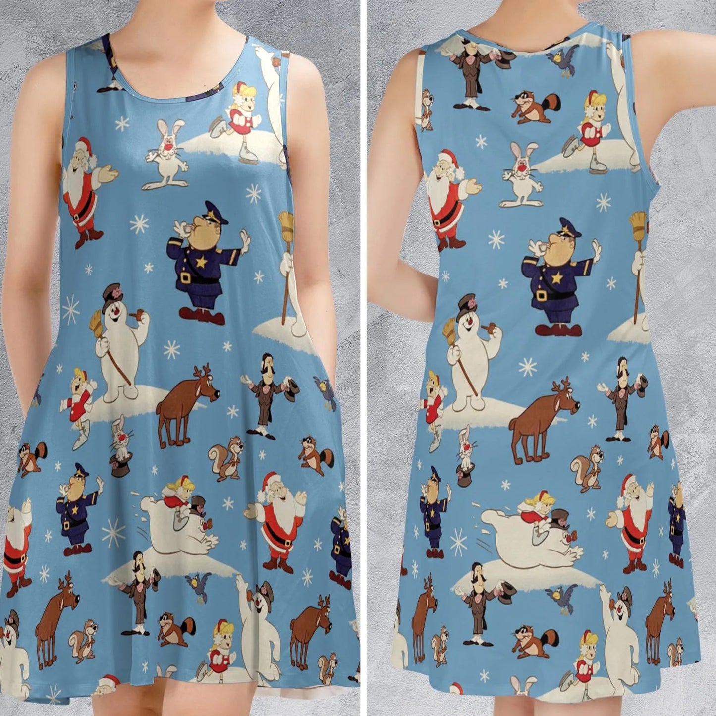 Casual Sleeveless Dress - EBLHWG4U