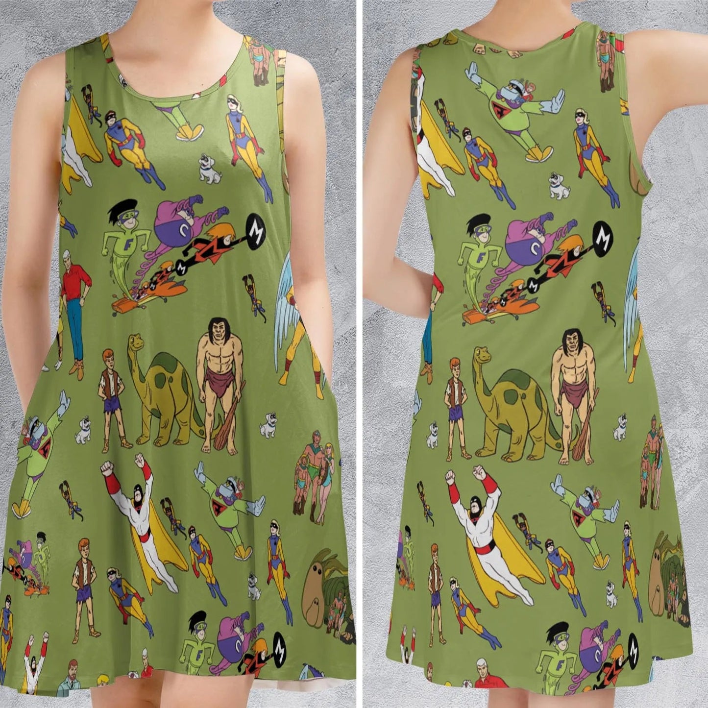 Casual Sleeveless Dress - EJS3QMZZ