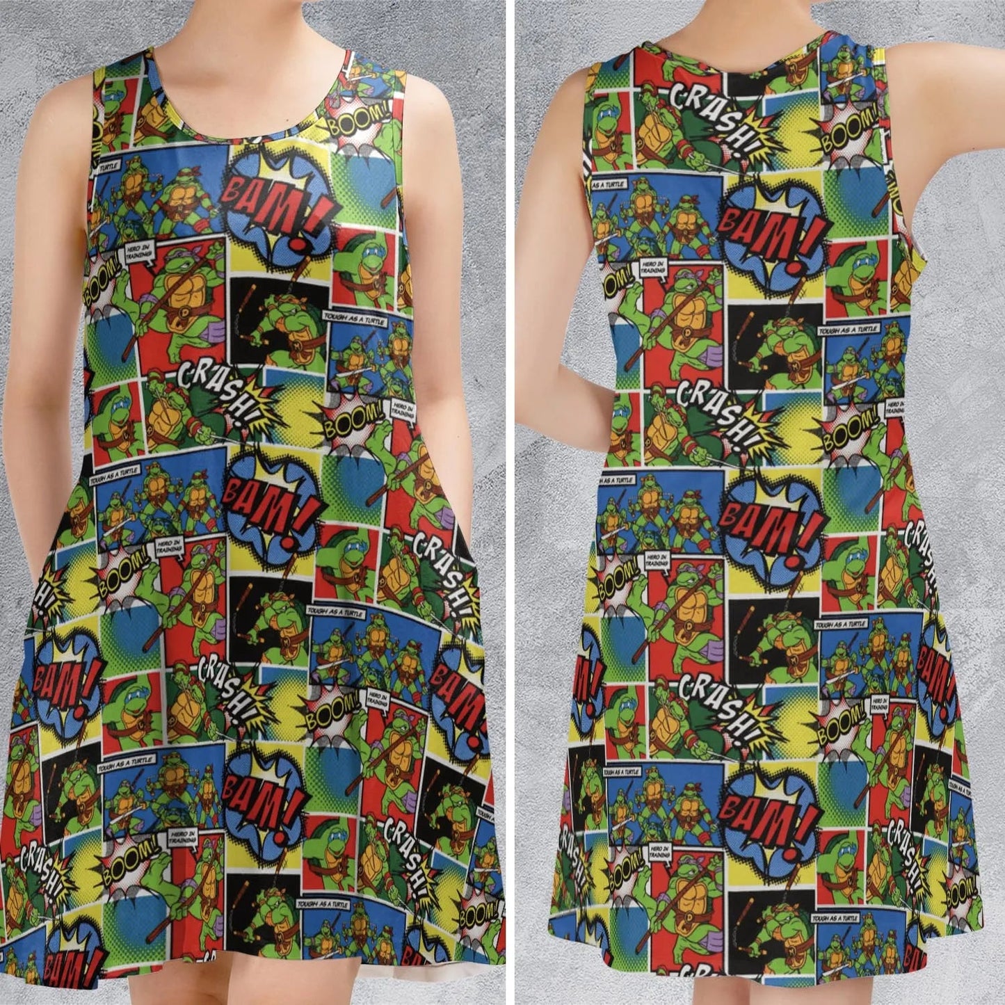 Casual Sleeveless Dress - Q7EUYBTL