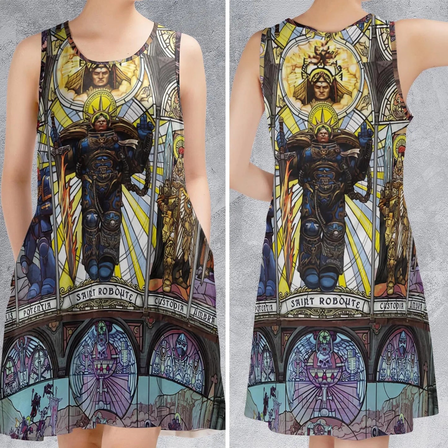 Casual Sleeveless Dress - YUJ154UB