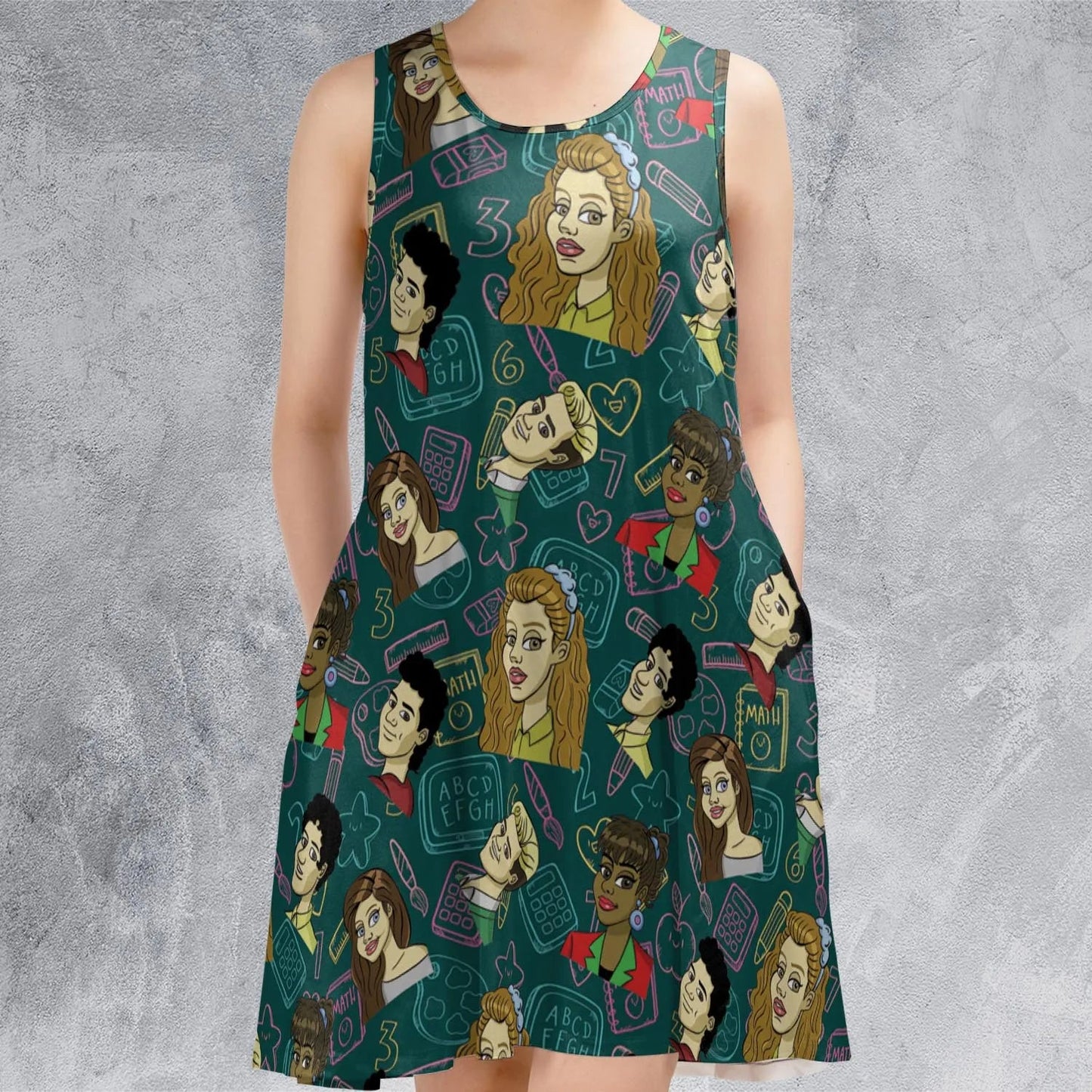 Casual Sleeveless Dress - 888CFGJ7