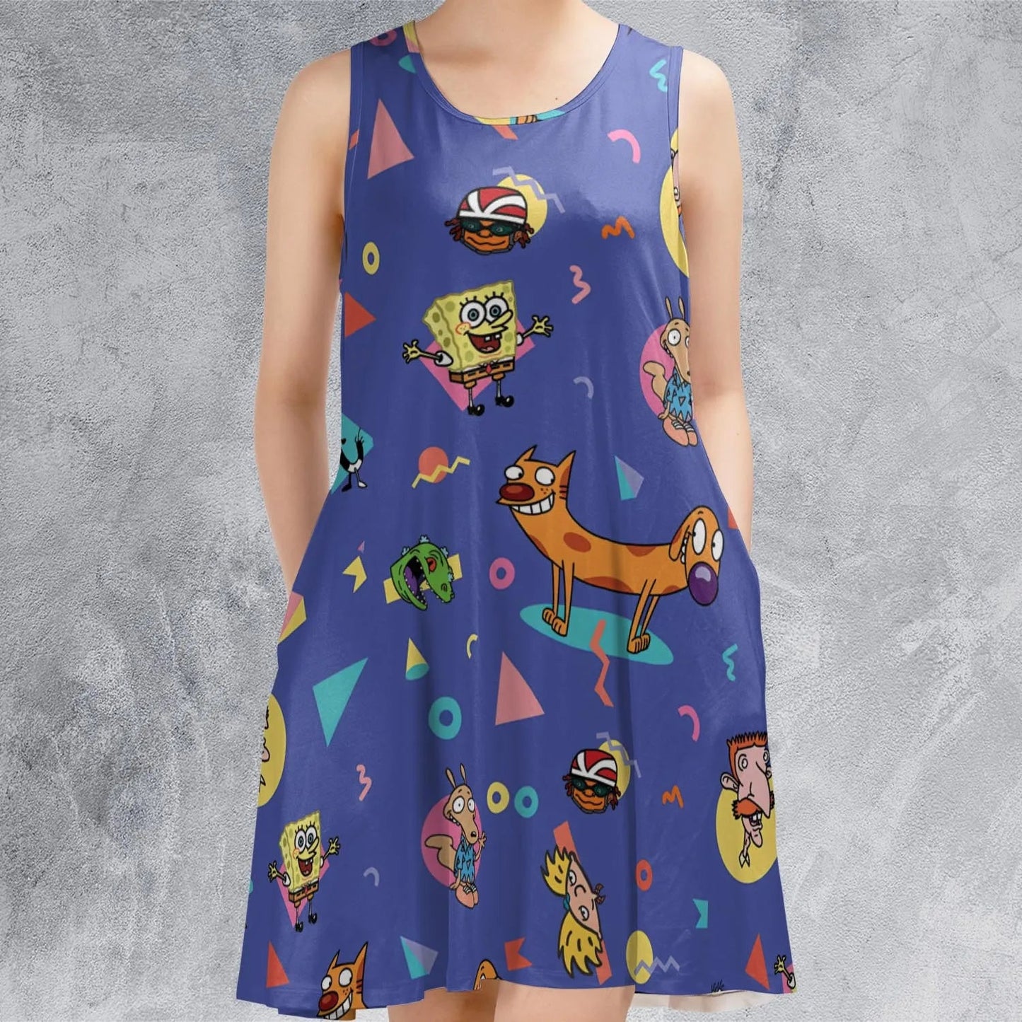 Casual Sleeveless Dress - 7ARS5NVY