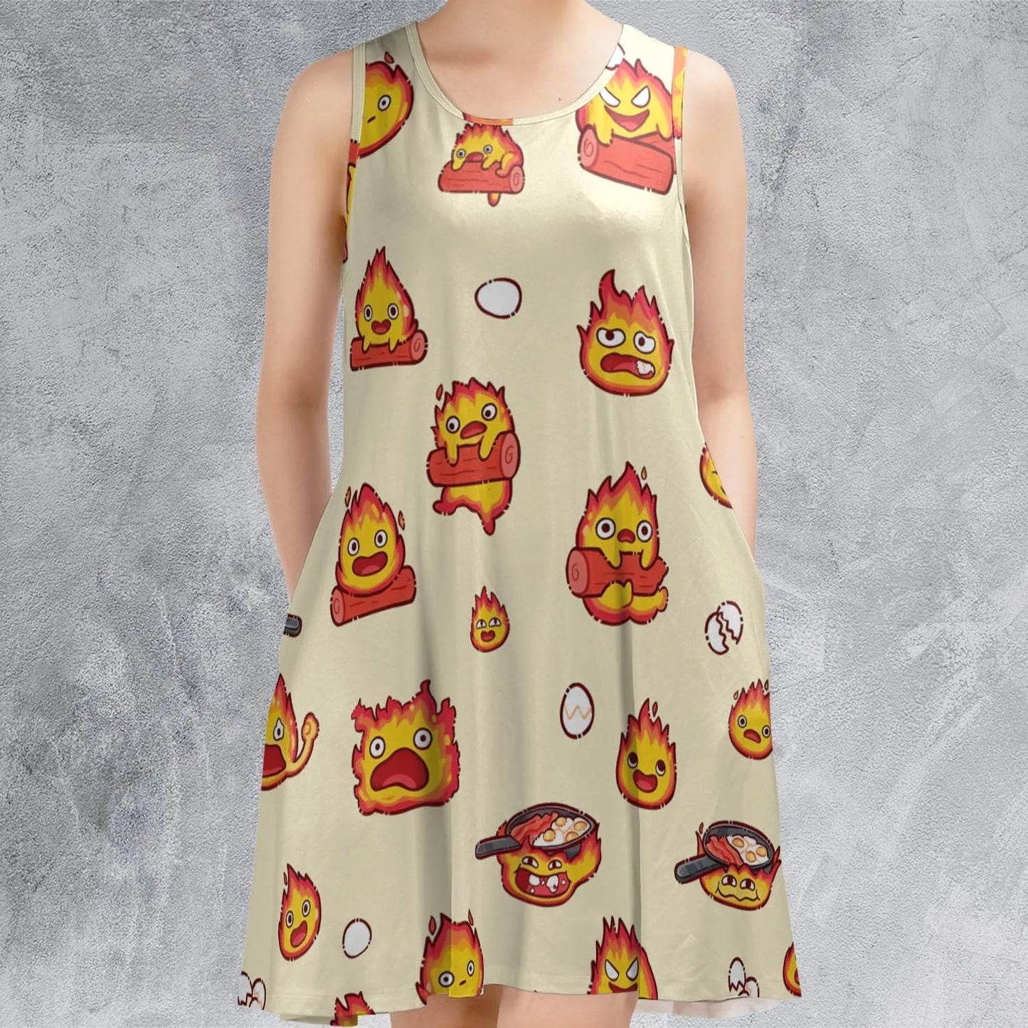 Casual Sleeveless Dress - WRV3LWZX