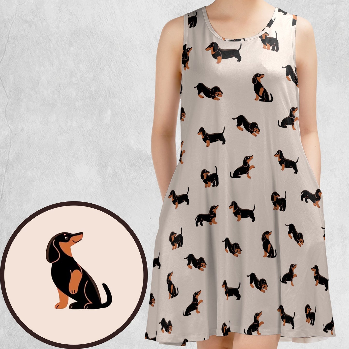Casual Sleeveless Dress - VXTXLF3G