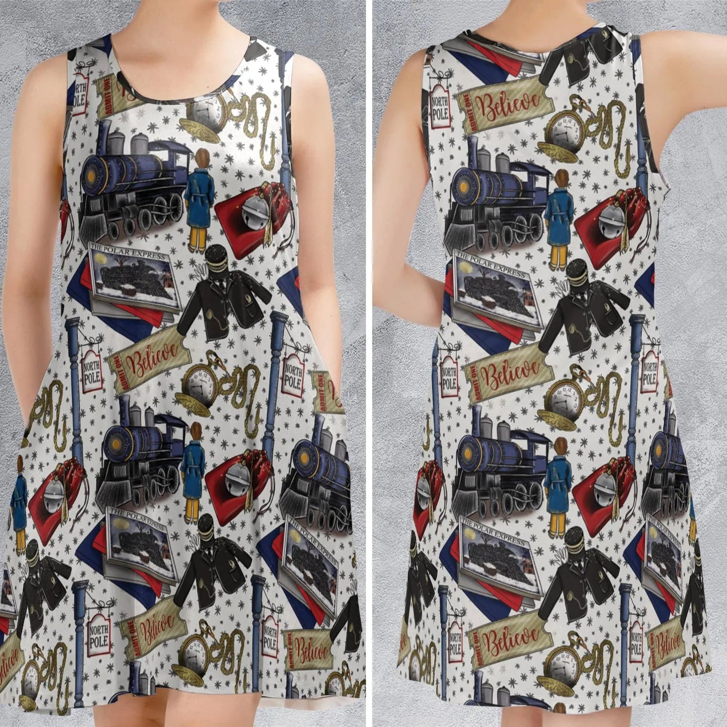 Casual Sleeveless Dress - QWR31SNE